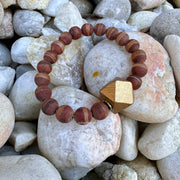 Ancient Agate Boho Stretch Bracelet | Stones of Protection | Tibetan Dzi | Matte Finish