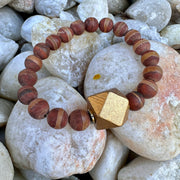 Ancient Agate Boho Stretch Bracelet | Stones of Protection | Tibetan Dzi | Matte Finish